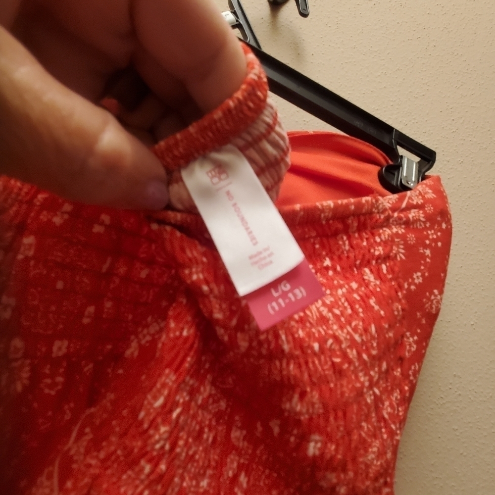 🍉 junior's strapless Top size large no Boundaries brand, country style western - Picture 3 of 9
